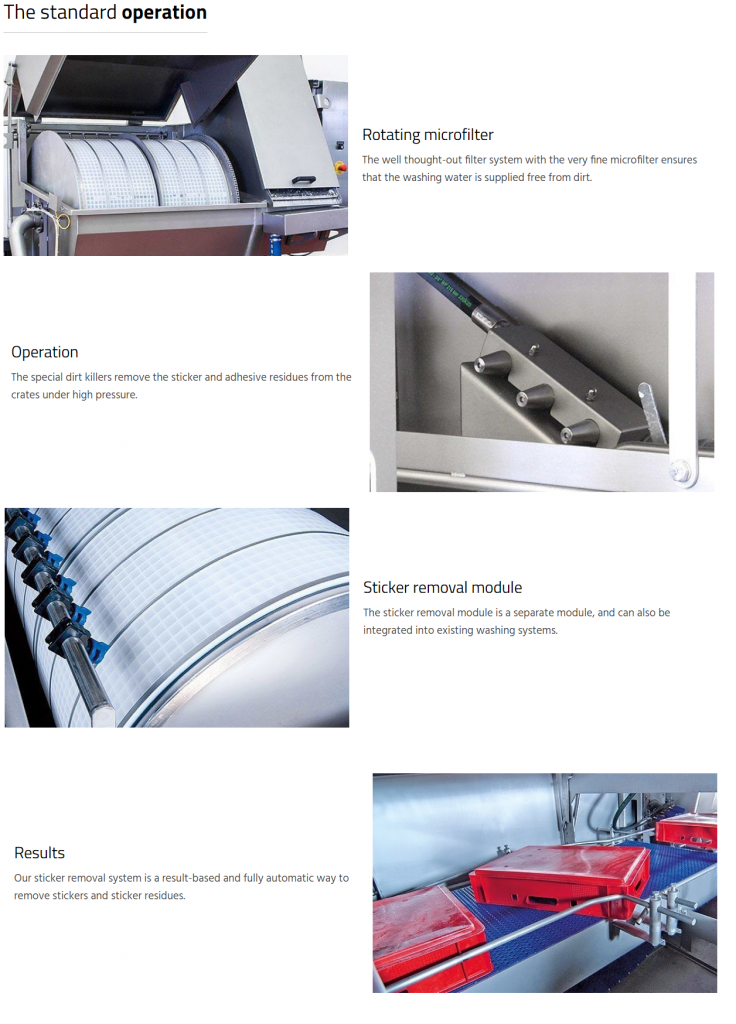 Sticker removal – Hygiene and Cleaning Equipment